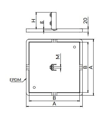 Podpora dachowa profilu szer. 41mm 300x300 og-pdg-mf-300 Niczuk 81220304111